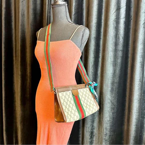Gucci Ophidia Sherry Line Crossbody pouch Bag with strap and dust bag - Picture 2 of 11